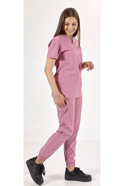 Uçak Medikal Powder Color Jogger Uniform Team Tricou Asistentă și Doctor