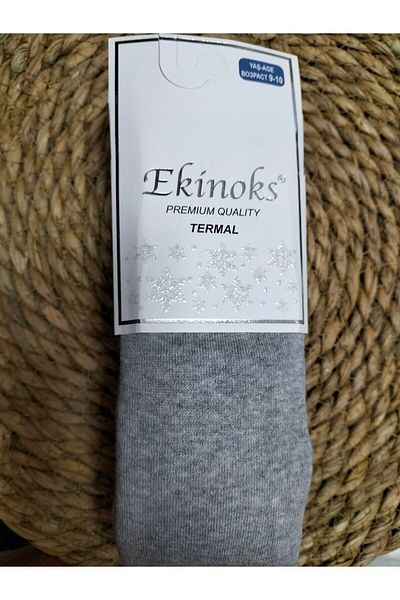 Ekinoks Едноцветен зимен поларен чорапогащник с растер за кърпа