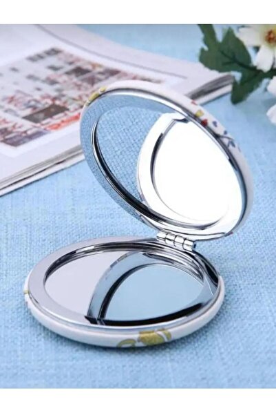 Keyfi Sepet Desenli Cep Çanta Makyaj Aynası