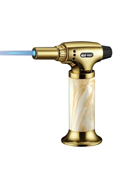 TORCH Pürmüz Çakmak Dolduralabilir Profesyonel Metal Gövde Mermer Desenli