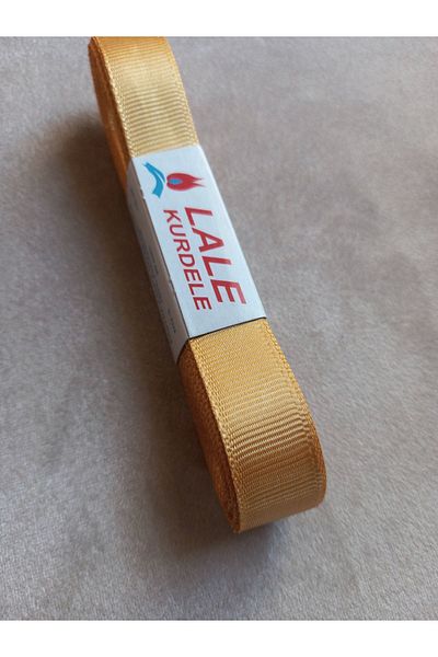 yörük tuhafiye Yellow Gold Grosgrain Ribbon - 2 Cm, 10 Meters, One Ball