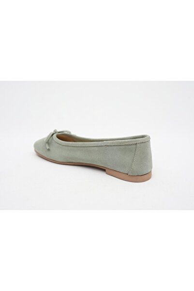 LA PASSION Women's Green Suede Mint Ballerinas, Daily Women's Ballerinas