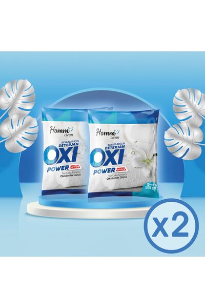 Homm Bitkisel HOMM CLEAN OXI Power Beyazlar İÇİN 500 gr Leke Çıkarıcı 2 ADET