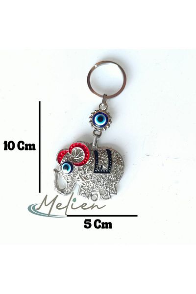 Melien Evil Eye Beaded Big Elephant - Μπρελόκ Πόρτα και Αυτοκίνητο Δώρο Στολίδι Αξεσουάρ Τσάντα