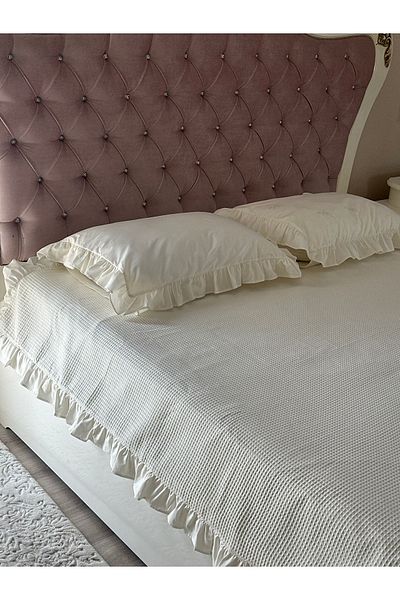 Blue Atelier Double Ruffle Pique Bedspread 220X230