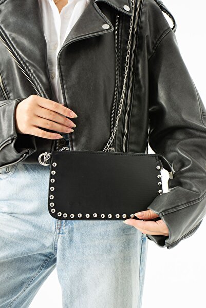 ESTUTE Kadın Zımbalı Omuz Çantası