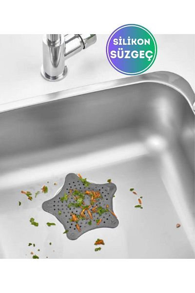 Sea Home 1 Pcs Star Silicone Sink and Bathtub Drain Strainer