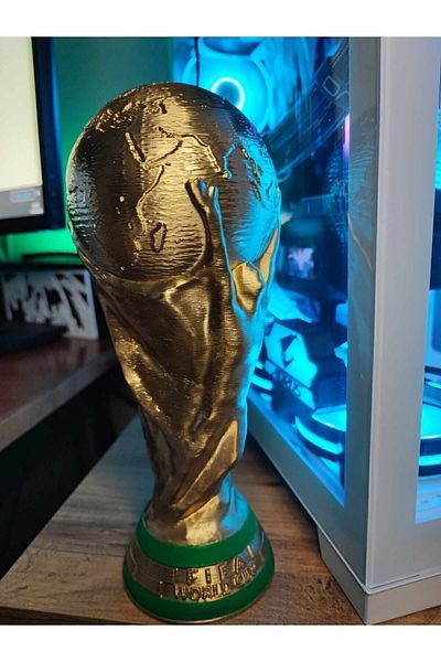 3 boyutlu dükkan Fifa World Cup 25 cm - Παγκόσμιο Κύπελλο Κατάρ Χρυσό (γίγας μέγεθος)