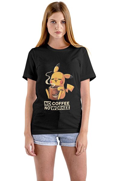 Butik Tricou Pokemon Pikachu - No Coffee No Workee Model