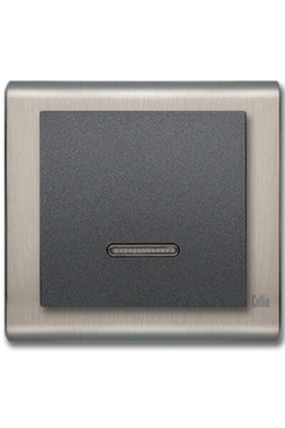 MAKEL Cellia Serisi Işıklı Anahtar Füme Kapak