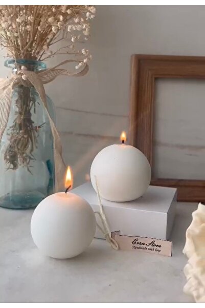 ersu store 2 Adet Kokulu Yuvarlak Soya Wax Küre Daire Yuvarlak Ev Dekorasyonu...