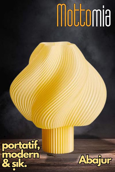 mottomia Limoncello Creme - Modern and Minimal Decorative Wired Lampshade, Night and Table Lamp, Limited Edition