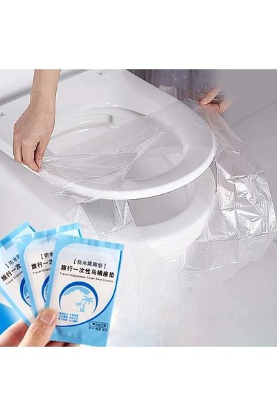 Keyfi Sepet 50 Pieces Toilet Seat Cover - Bag and Lid Dispenser