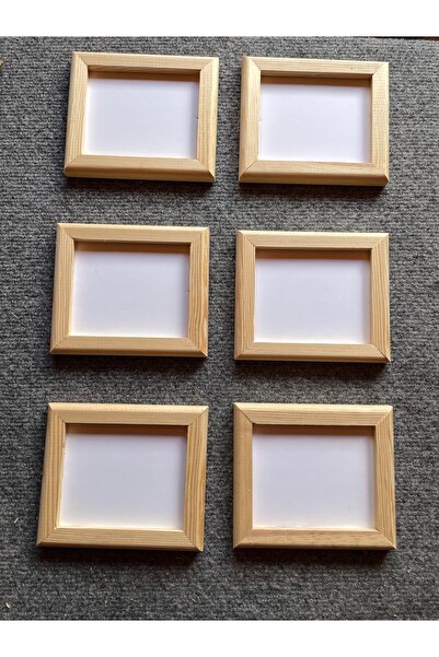 caddehediye DOĞAL AHŞAP ÇERÇEVE 6'LI SET ANI KART MİNİMAL SET POLA KART ÇERÇEVE İZ BIRAKMAYAN KÖPÜK BANT
