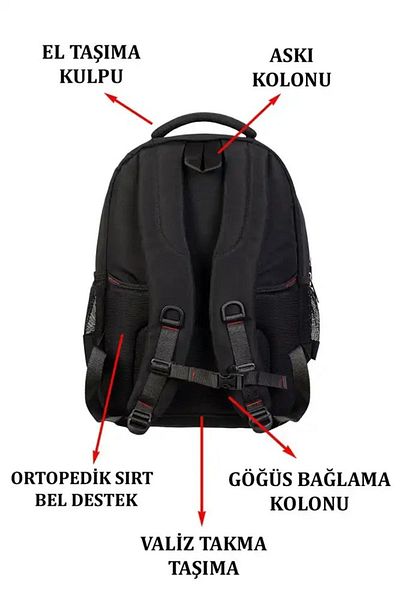 Case Club Dada 05 Αδιάβροχο ύφασμα με απορρόφηση κραδασμών USB 15,6 ιντσών Σακίδιο πλάτης με προστασία μαξιλαριού 5 θέσεων