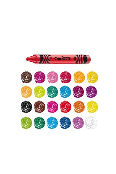 Carioca Carioca Carioca Wax Washable Pastel Crayons 24 Pcs