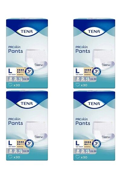 Tena Pants حفاضات داخلية تينا بروسكين مقاس كبير 5.5 قطرة، 4 عبوات من 30 قطعة