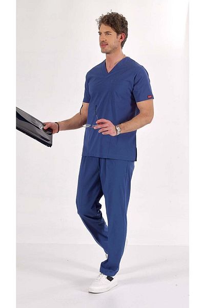 Uçak Medikal Set de scrubs din lycra Storm Blue U-flex