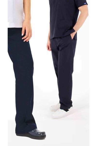 Uçak Medikal Pantaloni elastici din terikoton bleumarin