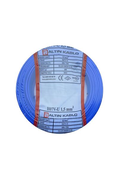 Altın Kablo ALTIN 1.5 NYA MAVİ RENK 100 MT