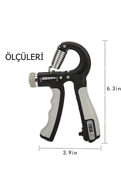 Keyfi Sepet Siyah El Kol Bilek Güçlendirici Egzersiz Aleti 5-60 Kg Karpal Dir...