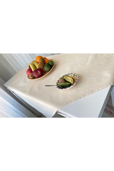 White Alamode Raw Linen Tablecloth 100x100