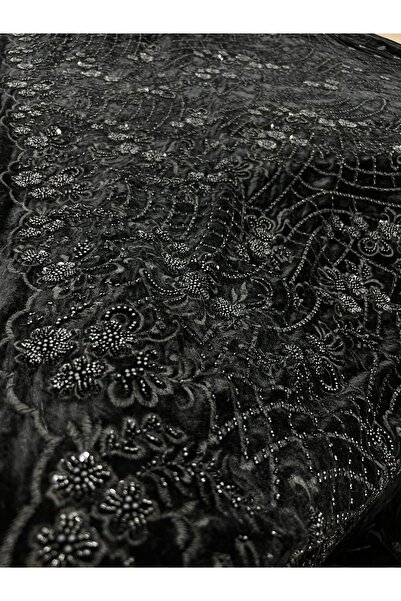 OsmanKumaşDantel Boncuk İşlemeli Kadife