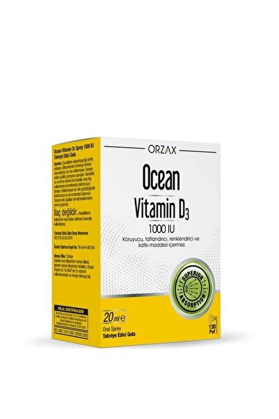 Ocean Orzax Vitamin D3 1000'ıu Oral Sprey 20ml