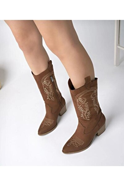 DAD WOLF kovboy kanvas western tarz sivri bot