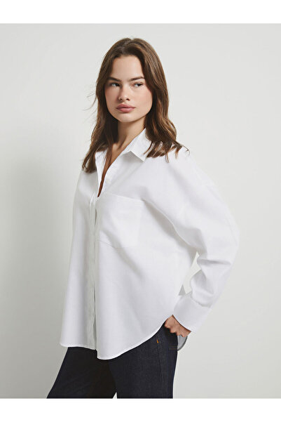 LC Waikiki Buxe Poplin White Women's Shirt