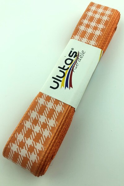 Limelia 2,5 cm folie portocalie închisă cu imprimeu panglică tafta