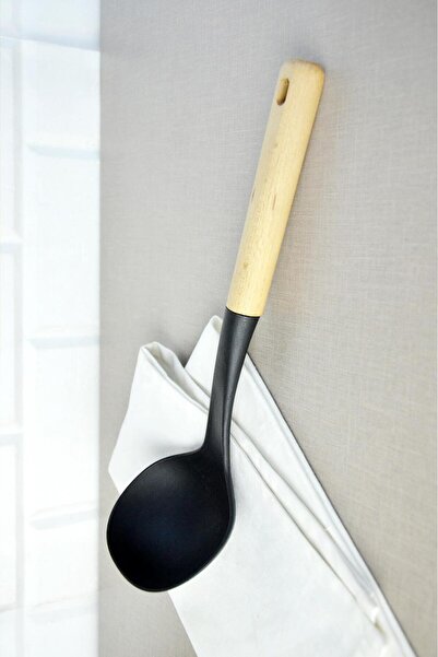 Nishev Small Wooden Handle Ladle Kitchen Tool -x000048