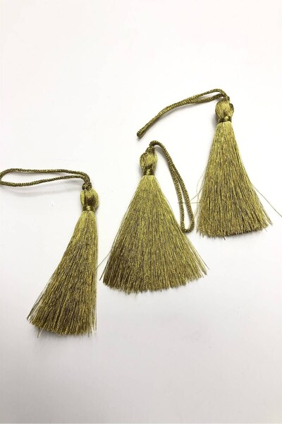 Limelia Σκούρο κίτρινο γκλίτερ μονή φούντα 7 εκ. (10 τεμάχια)