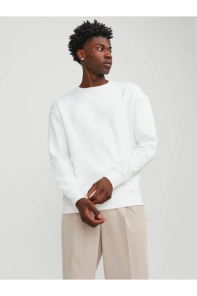 Jack & Jones Einfarbiges Sweatshirt mit Rundhalsausschnitt