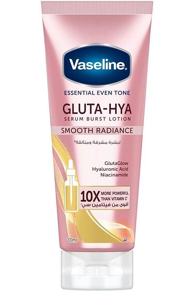 Vaseline Essential Even Tone Body Lotion Smooth Radiance, Gluta-Hya Serum Burst, 10X More Powerful t