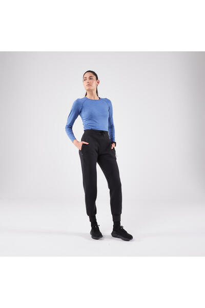 Decathlon بنطال رياضي للجري للسيدات من Kiprun - أسود - Kiprun Run 500 Warm