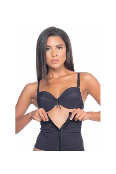 Emay 2026 Model - Black Agraphed Bouble Waist Corset