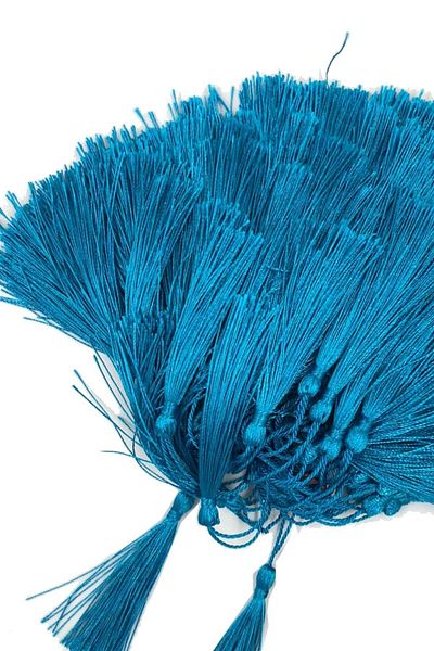 Limelia Turquoise Imported Tassel (6 cm), 100 Pieces