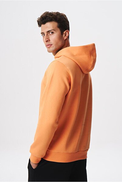 Arma Чоловічий помаранчевий Regular Fit з літнім принтом, швами та кишенями-кенгуру Світшот K28254627001