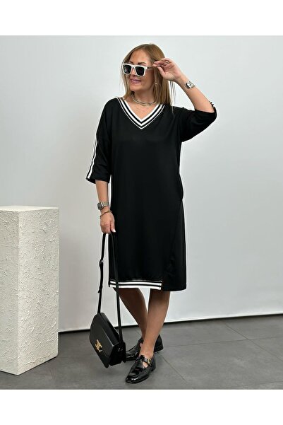 Femella Women Fashion Жіноча чорна сукня вище коліна з резинкою