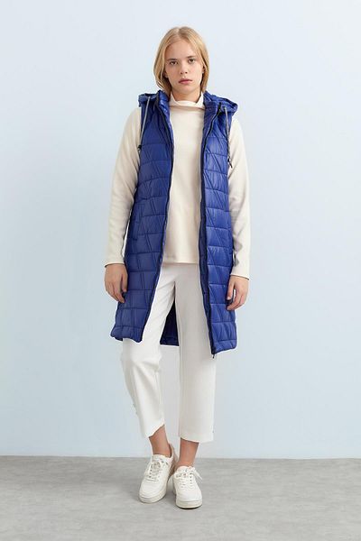 Nihan Saks Colorful Quilted Vest - Adjustable Back