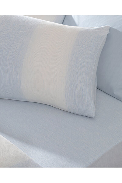 Madame Coco Berthe Çift Kişilik Armürlü Nevresim Takımı - Açık Mavi