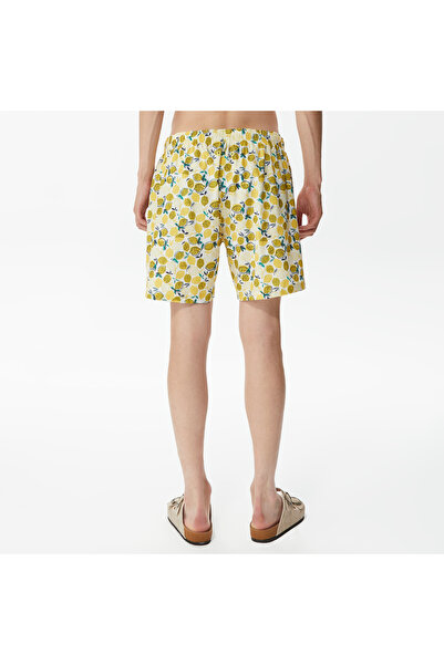 Nautica Erkek Sarı Baskılı Deniz Şortu
