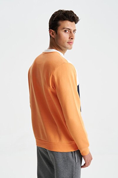 Arma Чоловічий помаранчевий Regular Fit кольоровий светр з круглим вирізом K28124602801