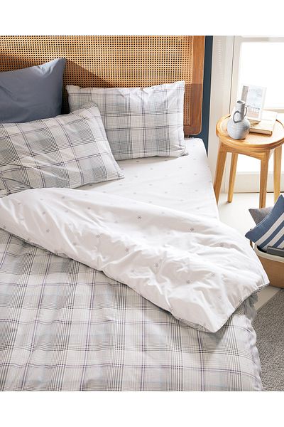 Madame Coco Fontaine Double Khaki Bedding Set - 100% Cotton, Ranforce Printed