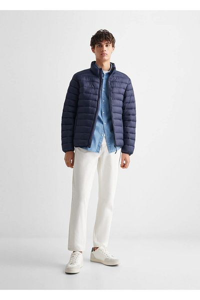 Mango Teen Pikowana kurtka Anorak z bocznym zamkiem błyskawicznym