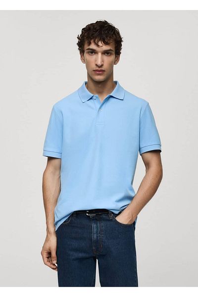 MANGO Man Polo ze 100% bawełny Pique