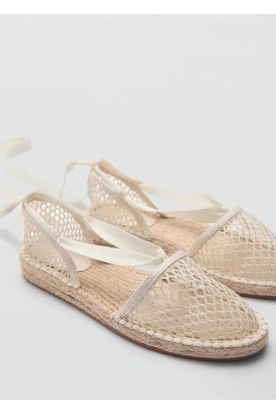 MANGO Woman Ażurowe Dzianinowe Espadryle