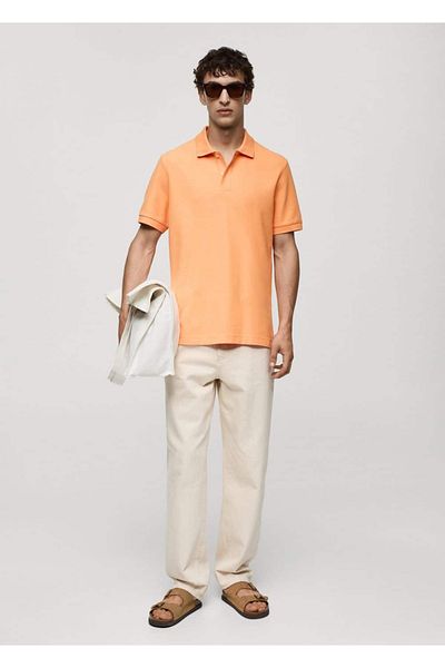 MANGO Man Polo ze 100% bawełny Pique