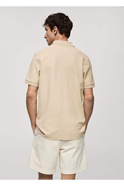 MANGO Man %100 pamuklu pike polo